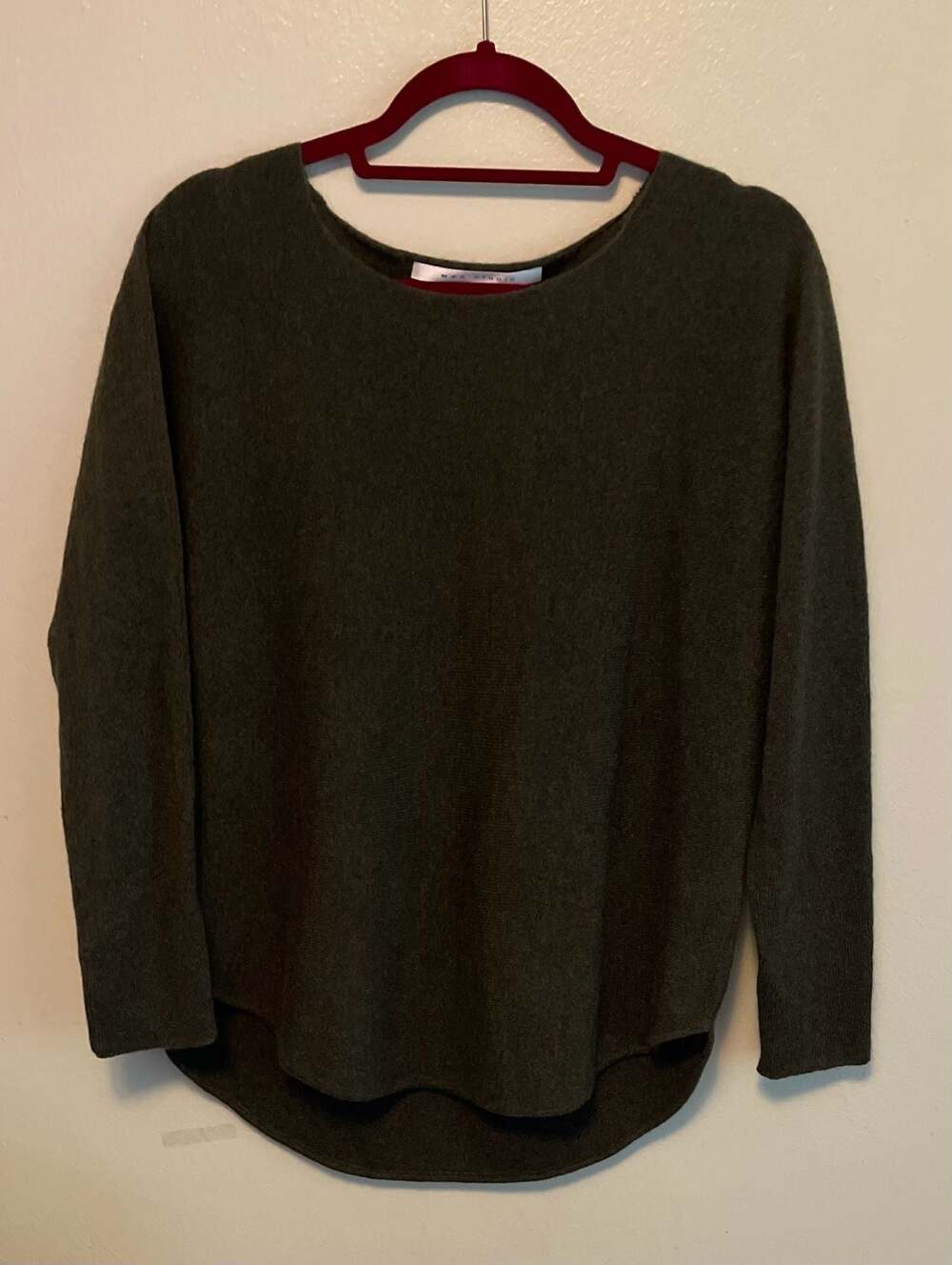 Max Studio Women's 100% 2-Ply Cashmere Long Sleeve Crew Neck Sweater, M - Picture 1 of 9